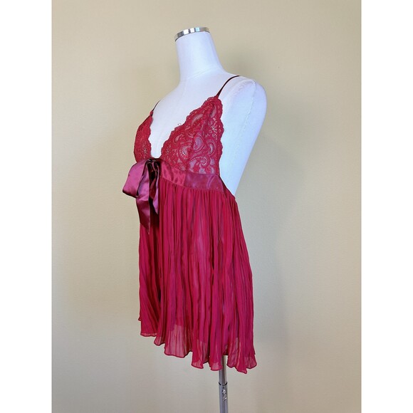 1990s Vintage Victorias Secret Black Label Babydoll /Pleated Nighty Dress Large - Picture 5 of 7